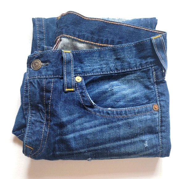 True Religion Other - True Religion | Ricky straight leg distressed dark wash denim jeans | MENS 36